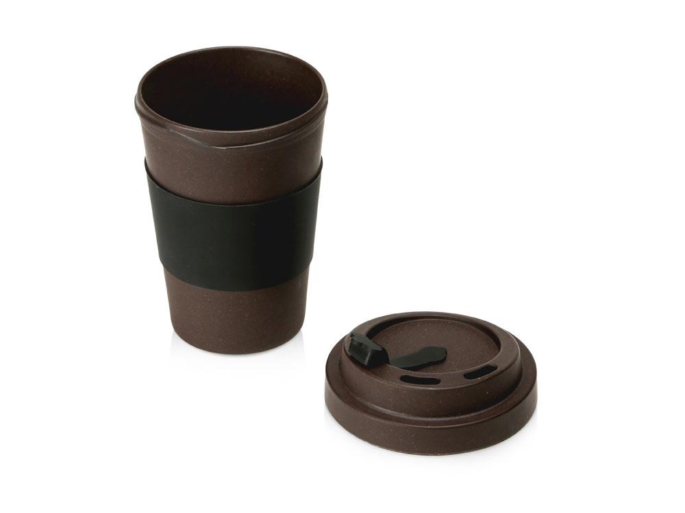 Стакан из кофе с силиконовой манжетой Latte, коричневый - фото 3 - id-p111798146