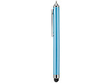 Ручка шариковая Nilsia со стилусом, голубой, черные черный чернила, фото 2