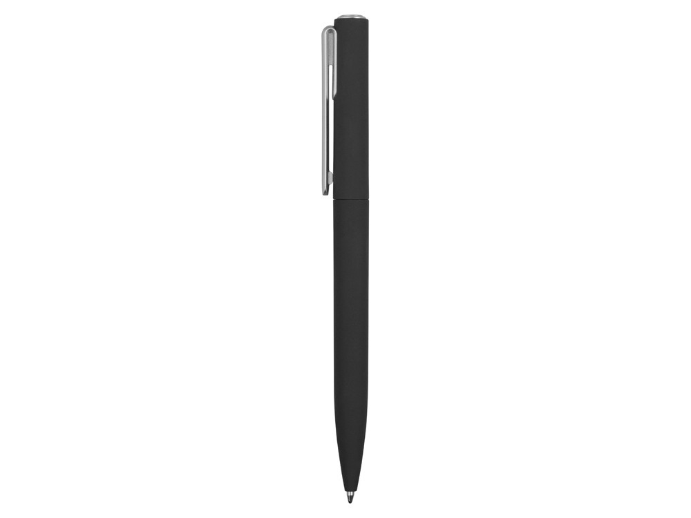 Ручка шариковая пластиковая Bon с покрытием soft touch, черный - фото 3 - id-p111793172