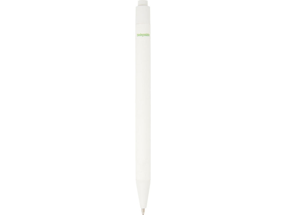 Одноцветная шариковая ручка Chartik из переработанной бумаги с матовой отделкой, белый - фото 2 - id-p111820187