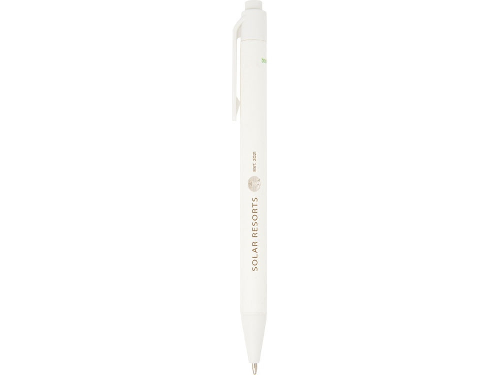 Одноцветная шариковая ручка Chartik из переработанной бумаги с матовой отделкой, белый - фото 4 - id-p111820187