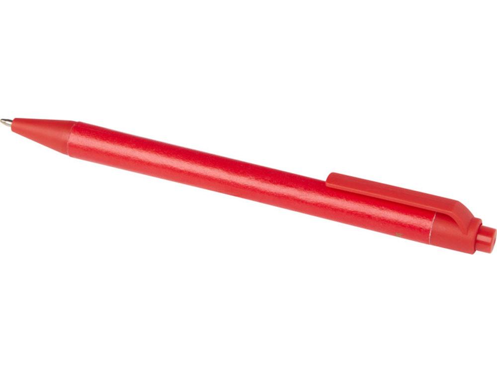 Одноцветная шариковая ручка Chartik из переработанной бумаги с матовой отделкой, красный - фото 3 - id-p111820188