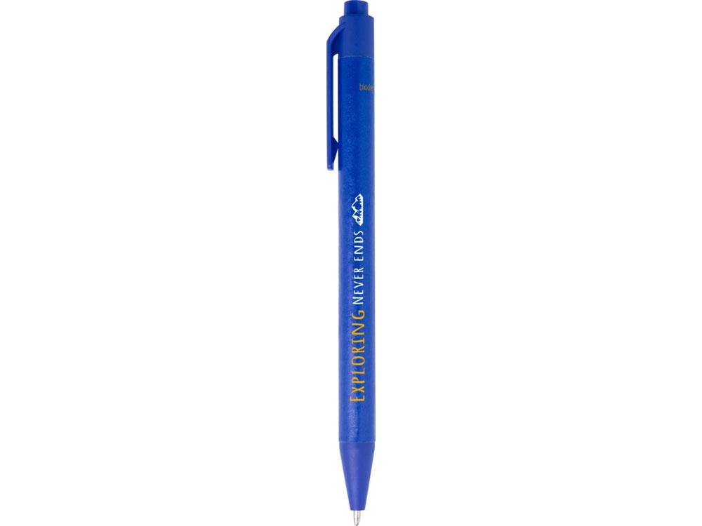 Одноцветная шариковая ручка Chartik из переработанной бумаги с матовой отделкой, синий - фото 4 - id-p111820189