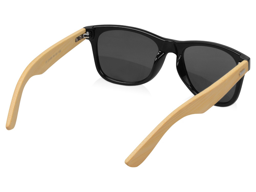 Солнцезащитные очки Rockwood с бамбуковыми дужками в сером футляре, черный - фото 2 - id-p111814206