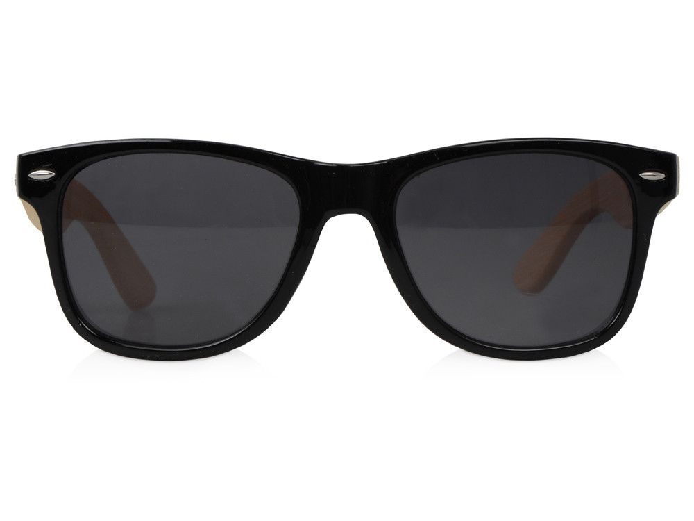 Солнцезащитные очки Rockwood с бамбуковыми дужками в сером футляре, черный - фото 3 - id-p111814206