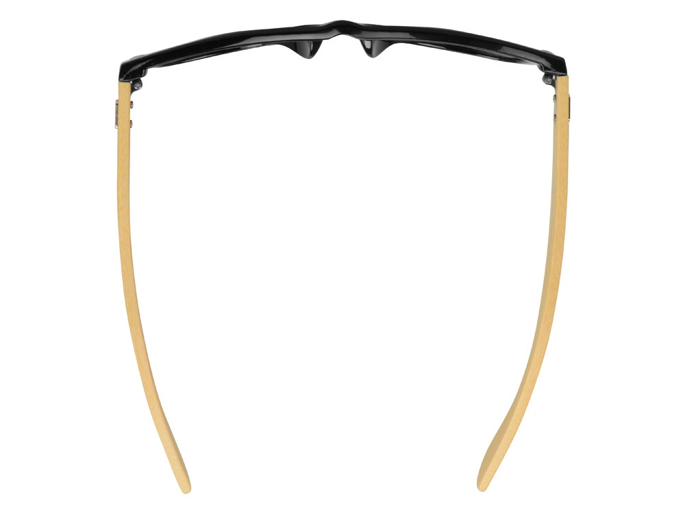 Солнцезащитные очки Rockwood с бамбуковыми дужками в сером футляре, черный - фото 4 - id-p111814206