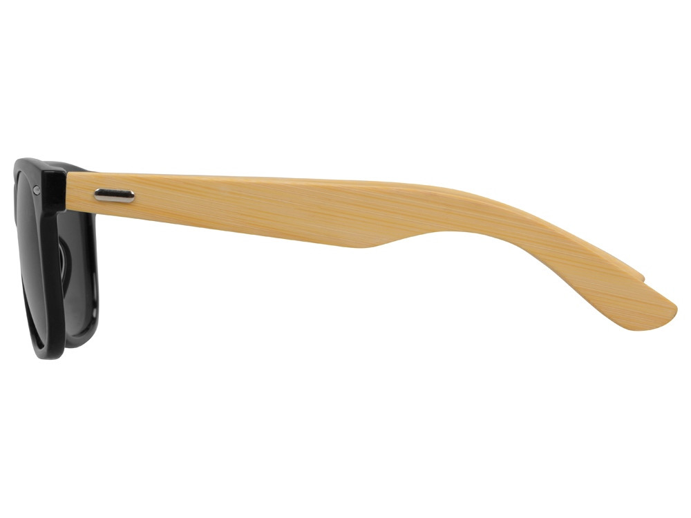 Солнцезащитные очки Rockwood с бамбуковыми дужками в сером футляре, черный - фото 5 - id-p111814206