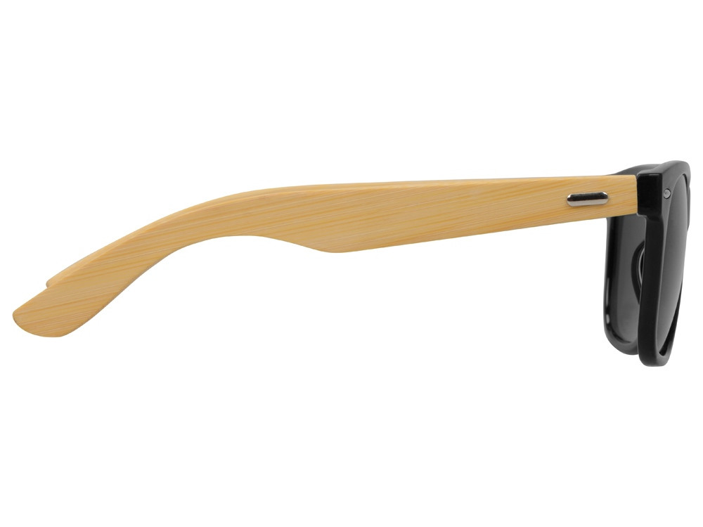 Солнцезащитные очки Rockwood с бамбуковыми дужками в сером футляре, черный - фото 6 - id-p111814206