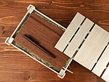 Подарочная деревянная коробка, серебристый, фото 2