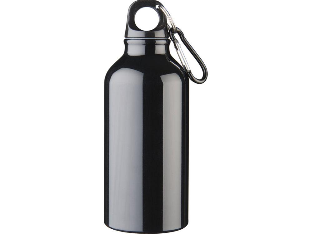 Бутылка для воды с карабином Oregon, объемом 400 мл, сплошной черный - фото 2 - id-p111820219