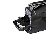 Водонепроницаемая спортивная сумка-рюкзак Aqua, объемом 35 л, сплошной черный, фото 6