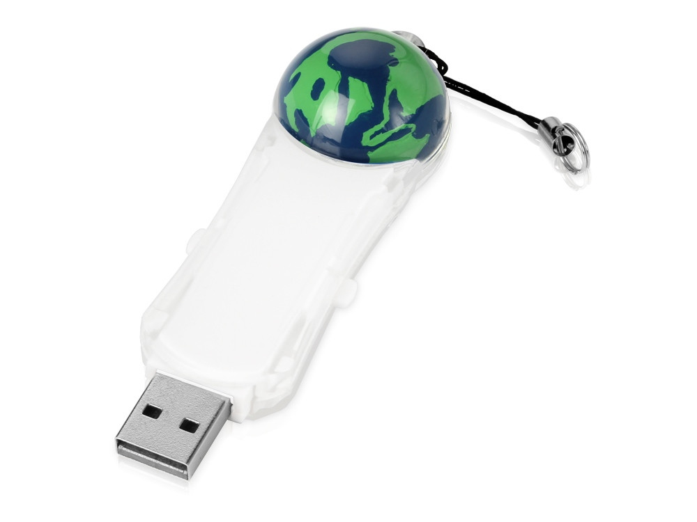 Флеш-карта USB 2.0 на 4 Gb с плавающей мини-фигурой земного шара - фото 2 - id-p111782244