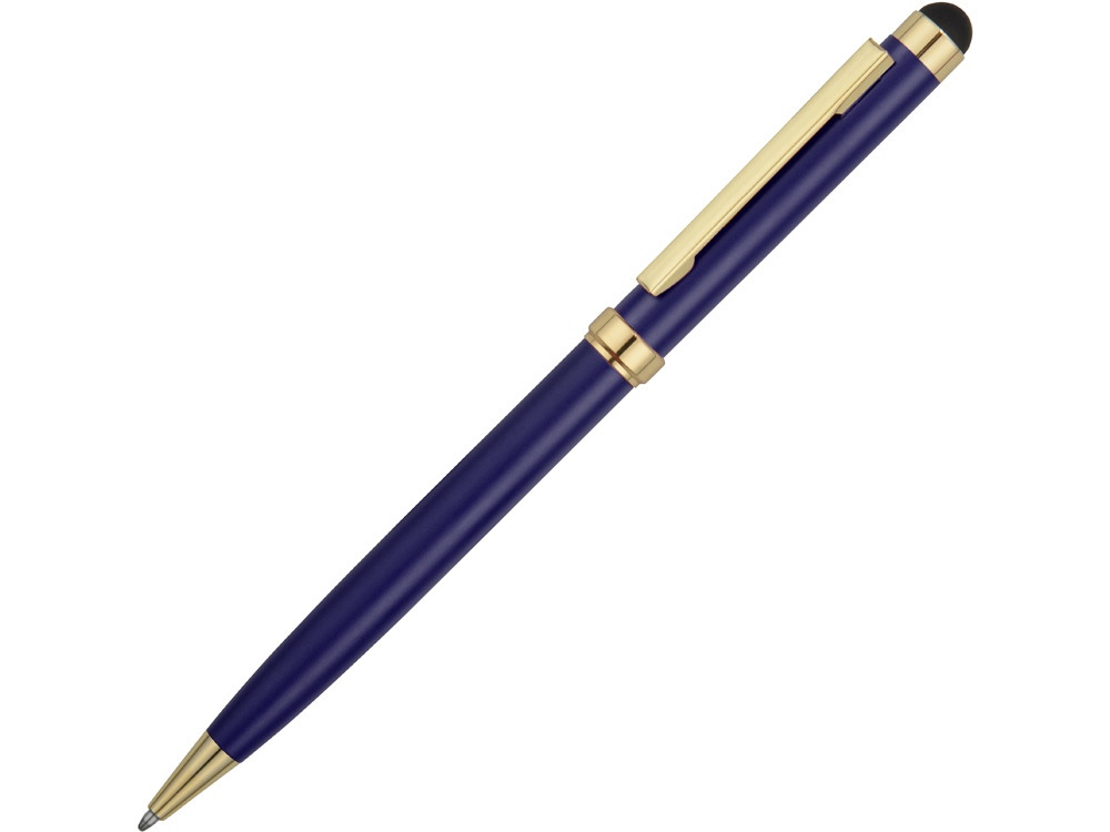 Ручка шариковая Голд Сойер со стилусом, синий - фото 1 - id-p111786251