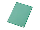 Папка-уголок прозрачный формата А4  0,18 мм, зеленый глянцевый, фото 2