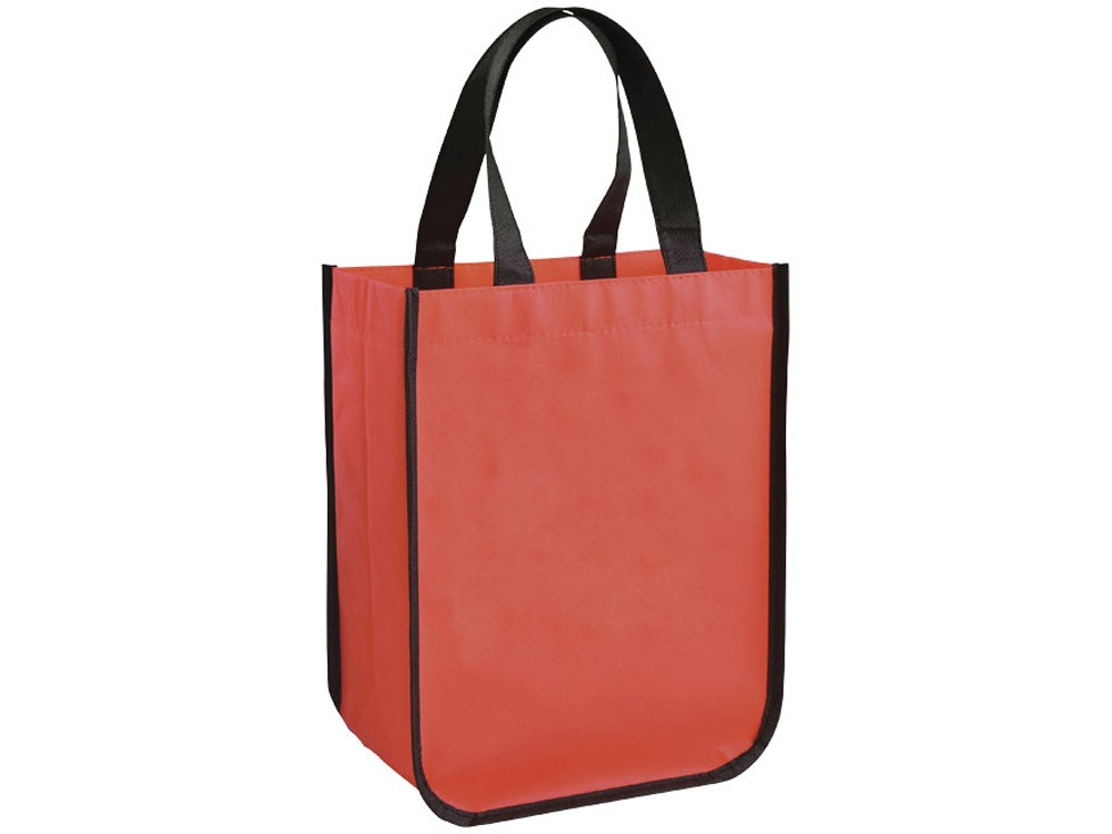 Маленькая ламинированная сумка для покупок, красный - фото 1 - id-p111788298