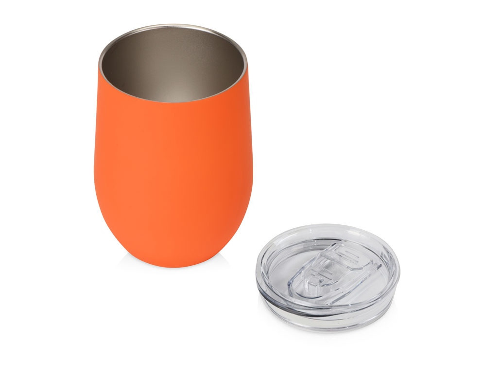 Термокружка Sense Gum, soft-touch, непротекаемая крышка, 370мл, оранжевый - фото 2 - id-p111812286