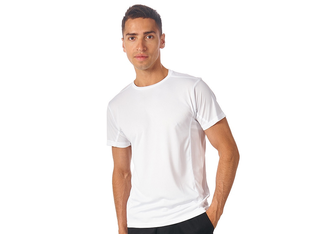 Мужская спортивная футболка Turin из комбинируемых материалов, белый - фото 1 - id-p111800323