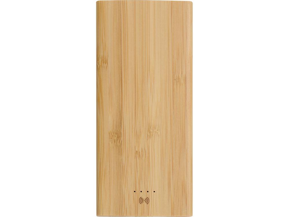 Внешний беспроводной аккумулятор из бамбука Bamboo Air, 10000 mAh - фото 4 - id-p111797338