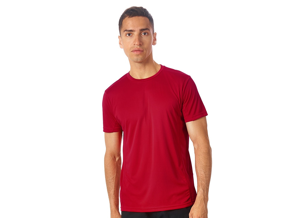 Мужская спортивная футболка Turin из комбинируемых материалов, красный - фото 1 - id-p111800328