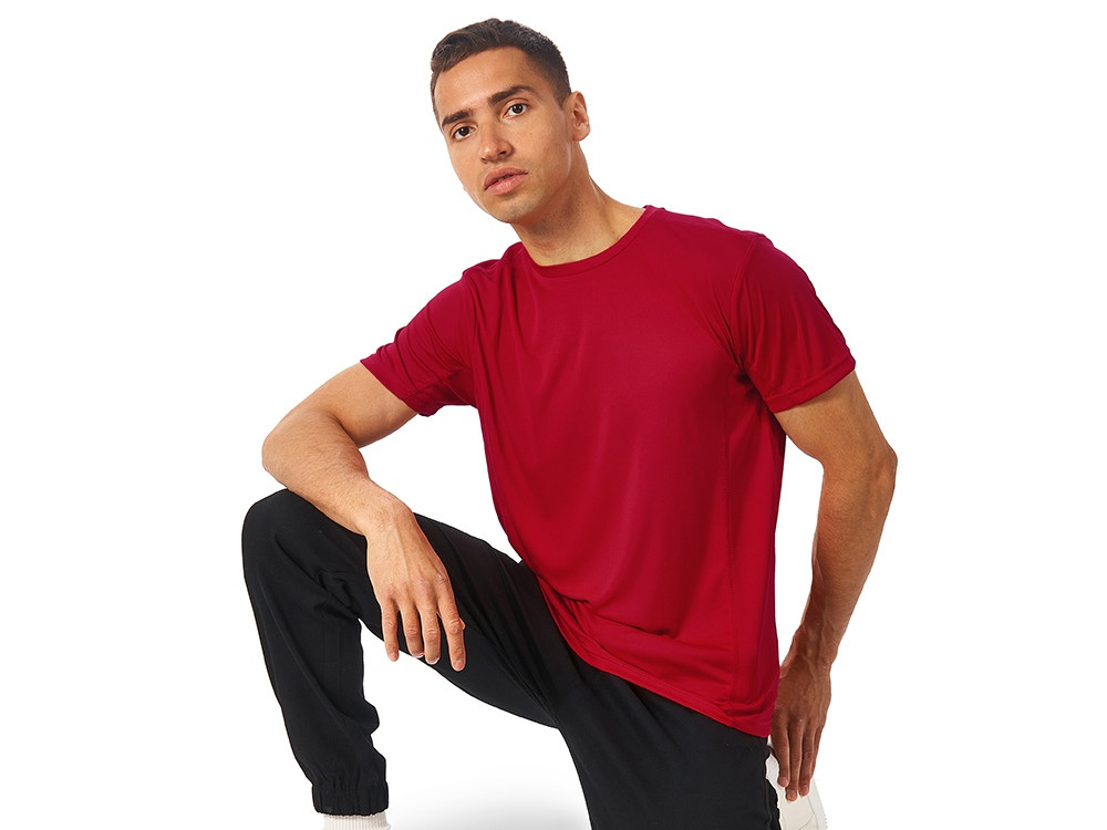 Мужская спортивная футболка Turin из комбинируемых материалов, красный - фото 2 - id-p111800328