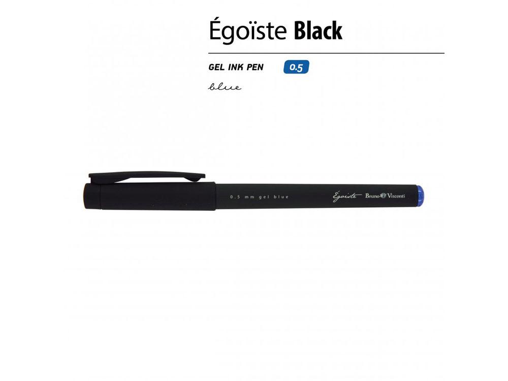 Ручка Egoiste.BLACK гелевая в черном корпусе, 0.5мм, синяя - фото 2 - id-p111793344