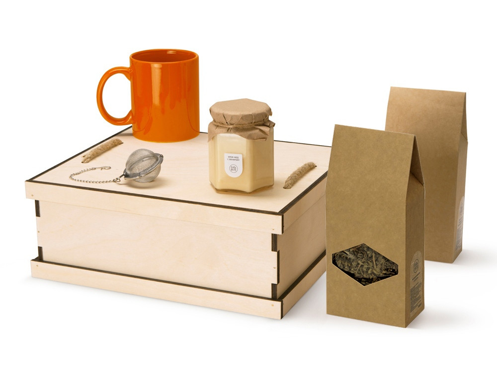 Подарочный набор Tea Duo Deluxe, оранжевый - фото 1 - id-p111790353