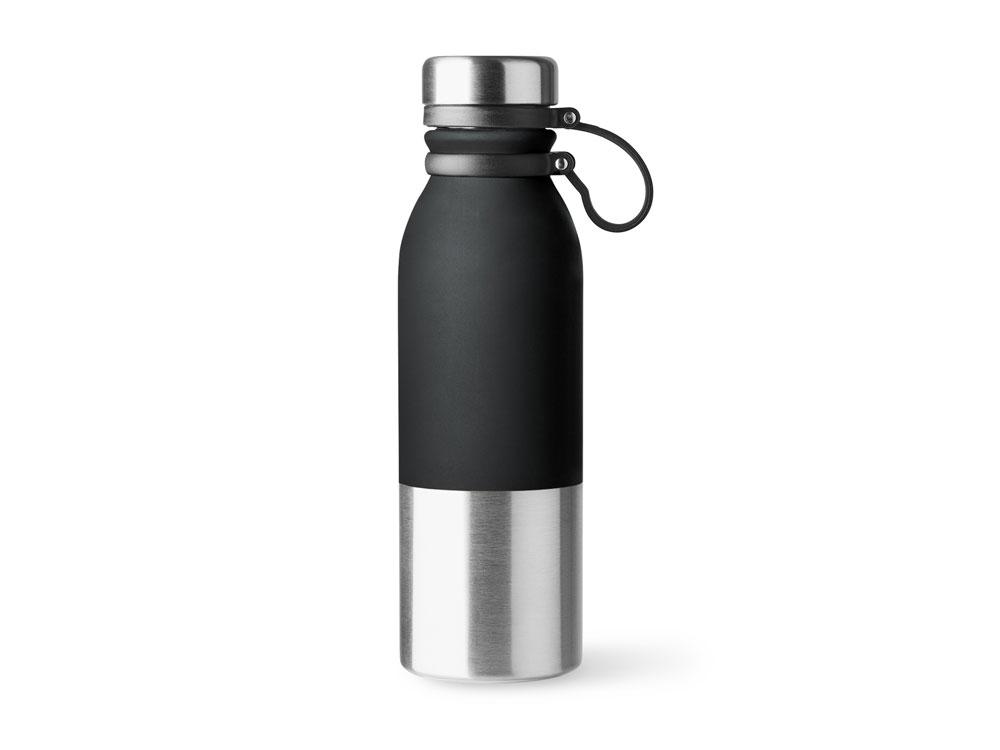 Бутылка ALKE из стали 304 с двухцветным корпусом, 850 мл, серебристый/черный - фото 1 - id-p111821368