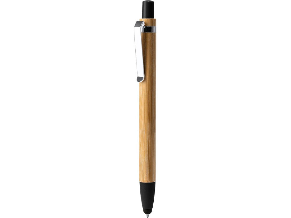 Ручка-стилус шариковая NAGOYA с бамбуковым корпусом, натуральный/черный - фото 3 - id-p111820354