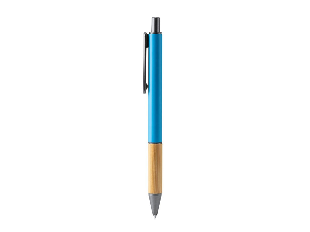 Ручка шариковая PENTA металлическая с бамбуковой вставкой, голубой - фото 4 - id-p111820360