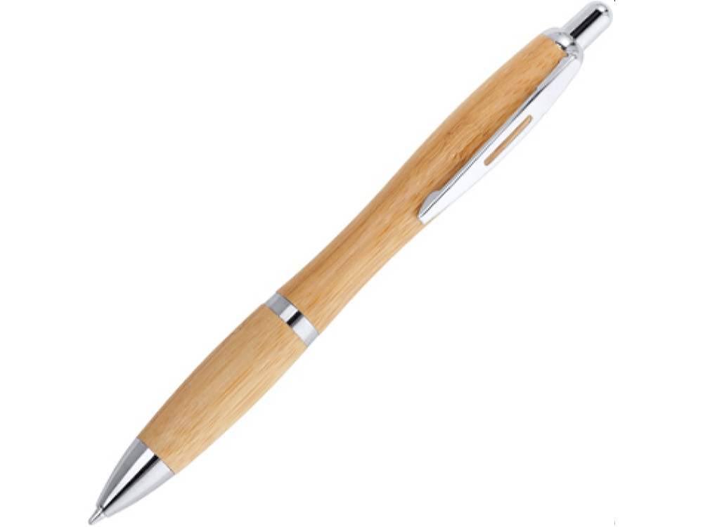 Шариковая ручка SAGANO из бамбука, серебристый - фото 1 - id-p111820365