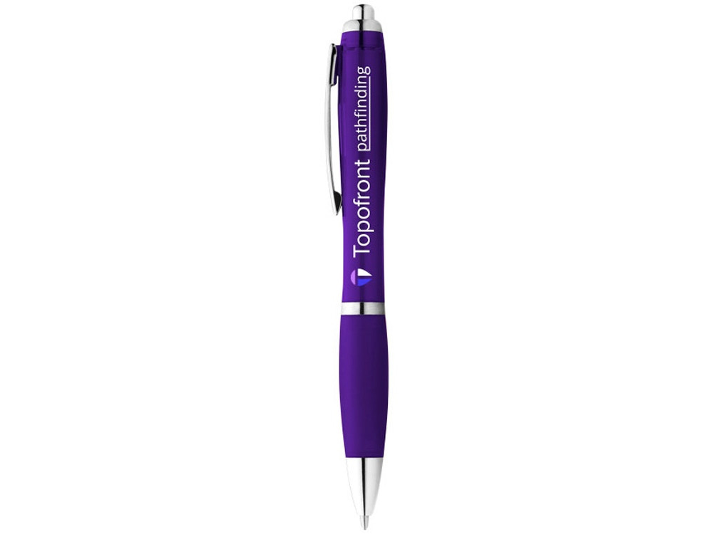 Ручка пластиковая шариковая Nash, пурпурный, синие чернила - фото 4 - id-p111788386