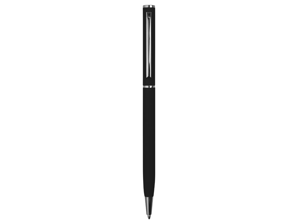 Ручка металлическая шариковая Атриум с покрытием софт-тач, черный - фото 2 - id-p111793394