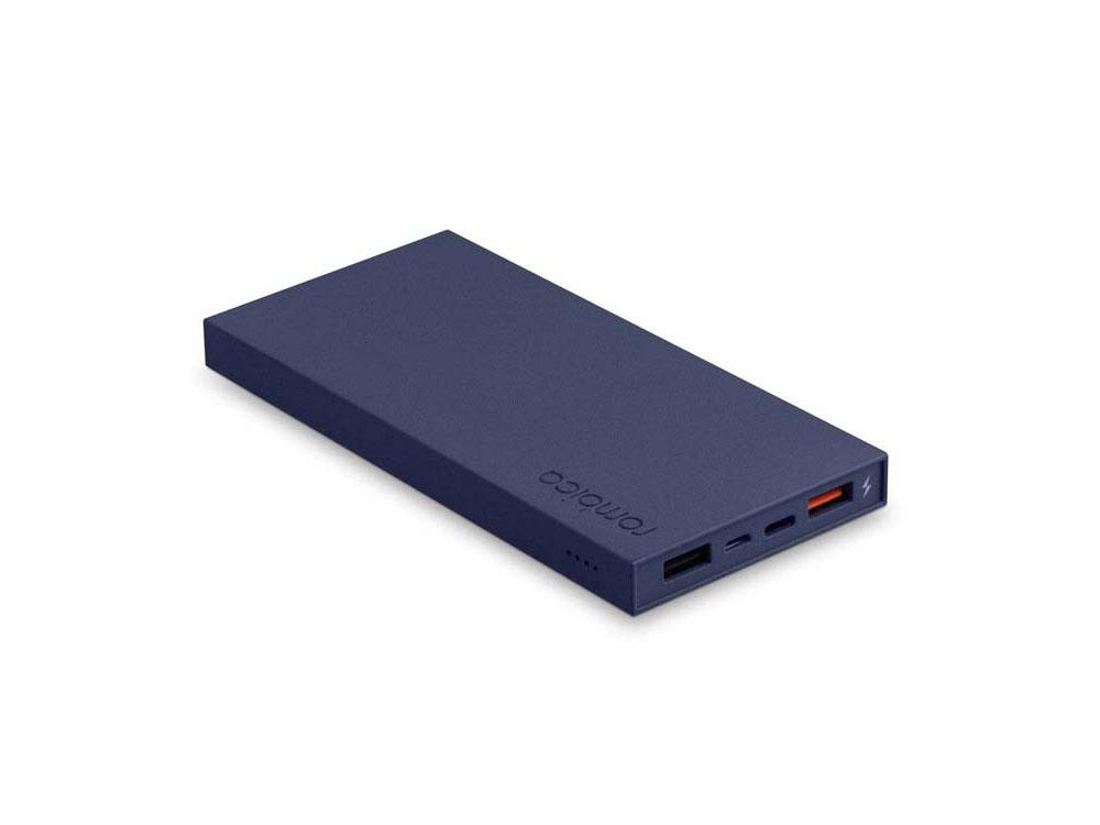 Внешний аккумулятор Rombica NEO ARIA Olive, 10000мАч, Soft-touch, PD, QCharge, Type-C, оливк/синий - фото 2 - id-p111795404