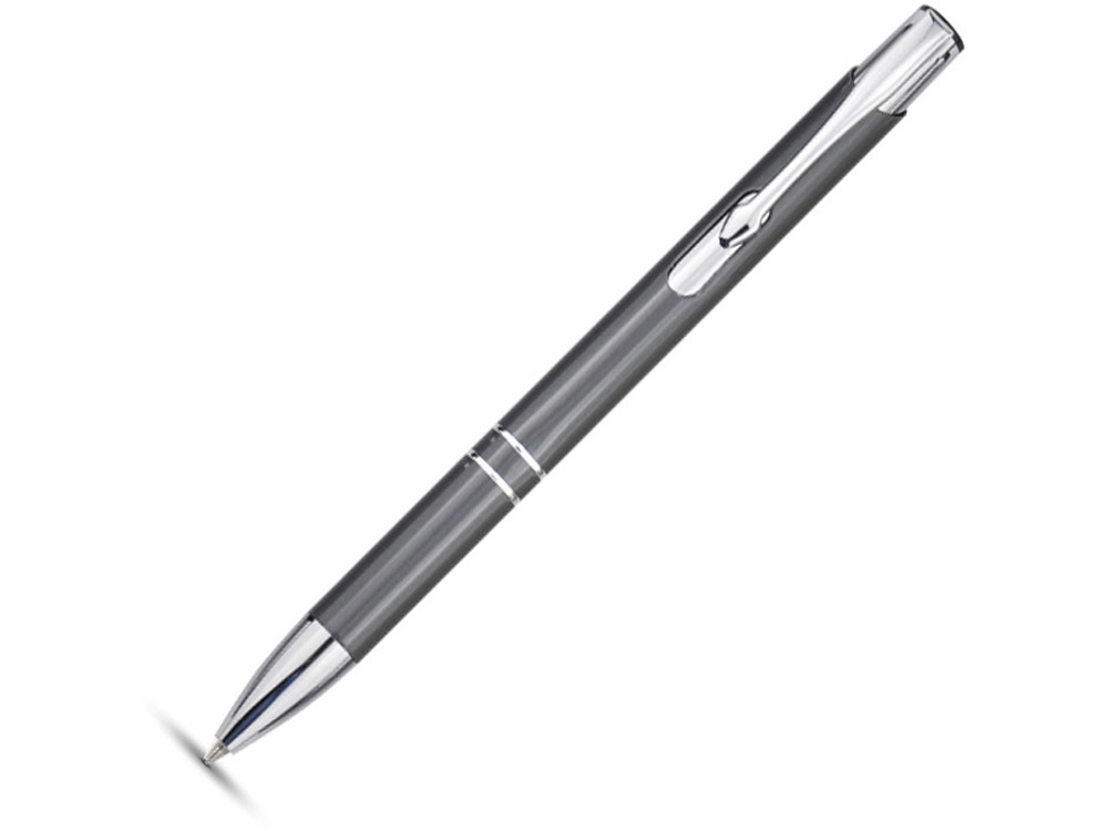Алюминиевая шариковая кнопочная ручка Moneta, синие чернила, серый - фото 1 - id-p111788421