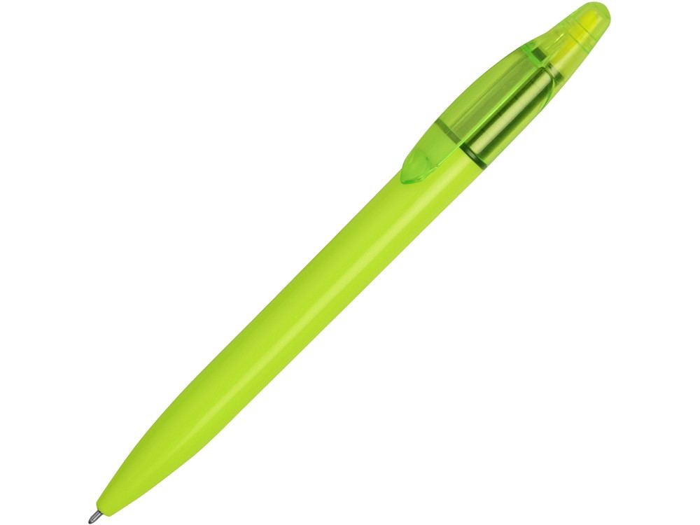 Ручка пластиковая шариковая Mark с хайлайтером, зеленое яблоко - фото 1 - id-p111789432