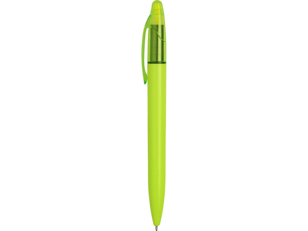 Ручка пластиковая шариковая Mark с хайлайтером, зеленое яблоко - фото 3 - id-p111789432