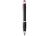 Светящаяся шариковая ручка Nash со светящимся черным корпусом и рукояткой, красный, фото 2