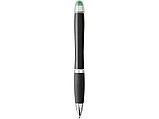 Светящаяся шариковая ручка Nash со светящимся черным корпусом и рукояткой, зеленый, фото 2
