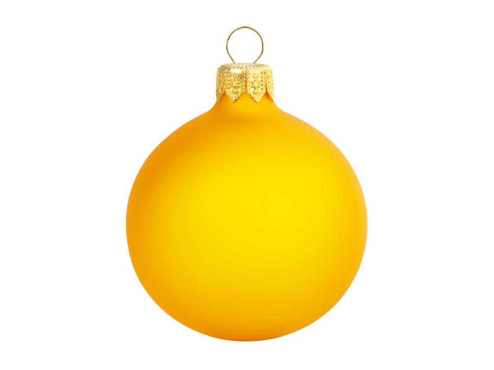 Стеклянный шар желтый матовый, заготовка шара 6 см, цвет 23 - фото 1 - id-p111812425