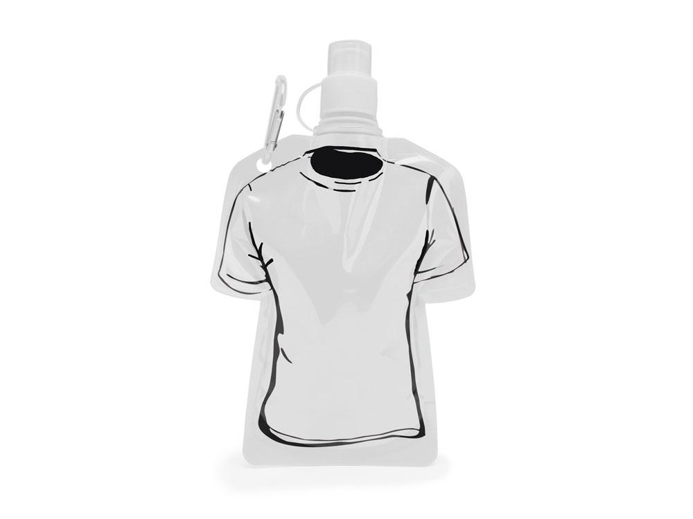 Гибкая емкость для питья MANDY в форме футболки, 470 мл, белый - фото 2 - id-p111821438