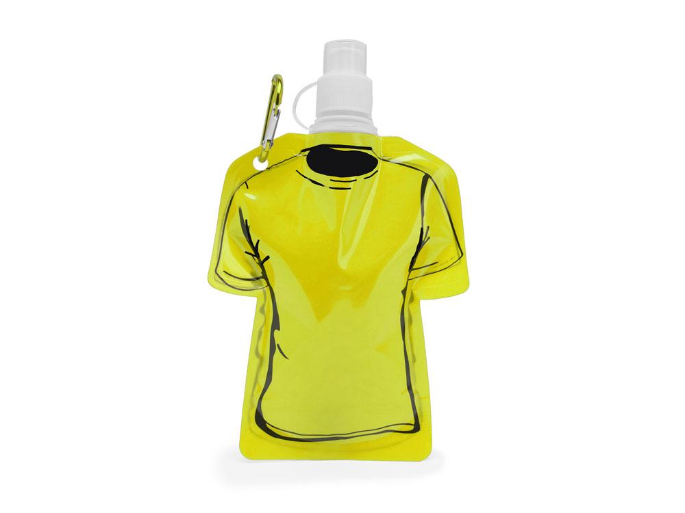 Гибкая емкость для питья MANDY в форме футболки, 470 мл, желтый - фото 2 - id-p111821439