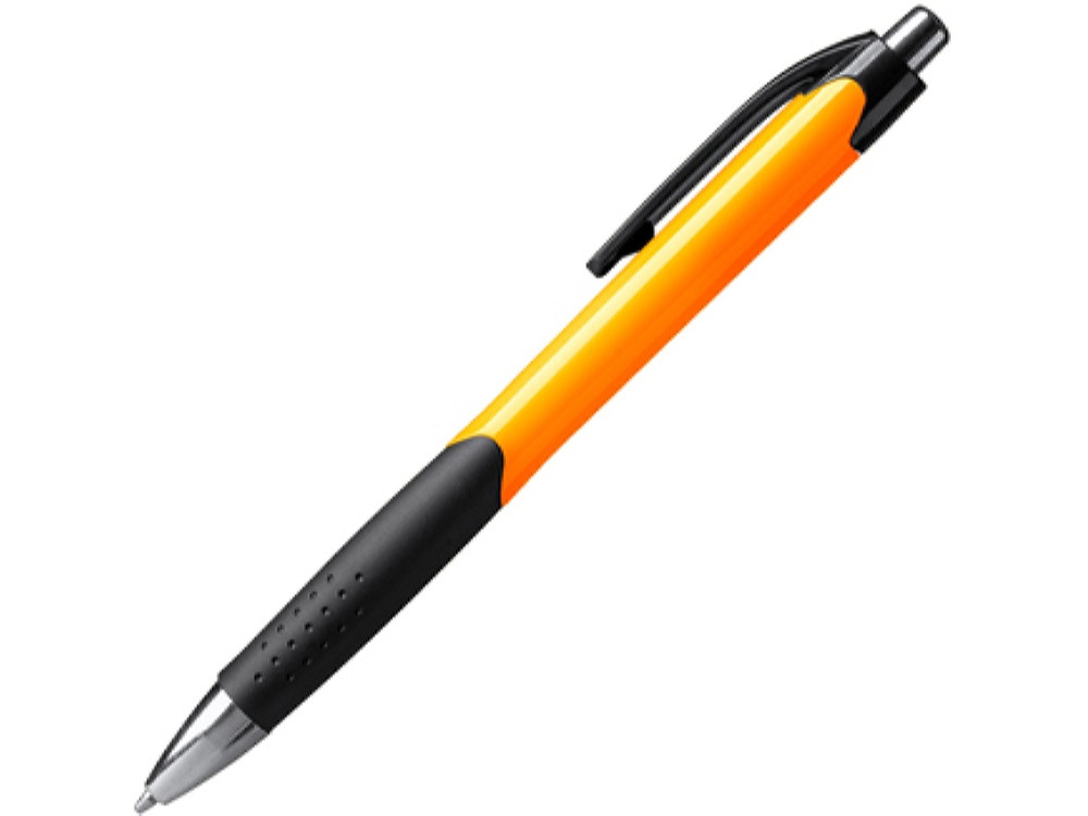 Ручка пластиковая шариковая DANTE, черный/апельсин - фото 1 - id-p111820426