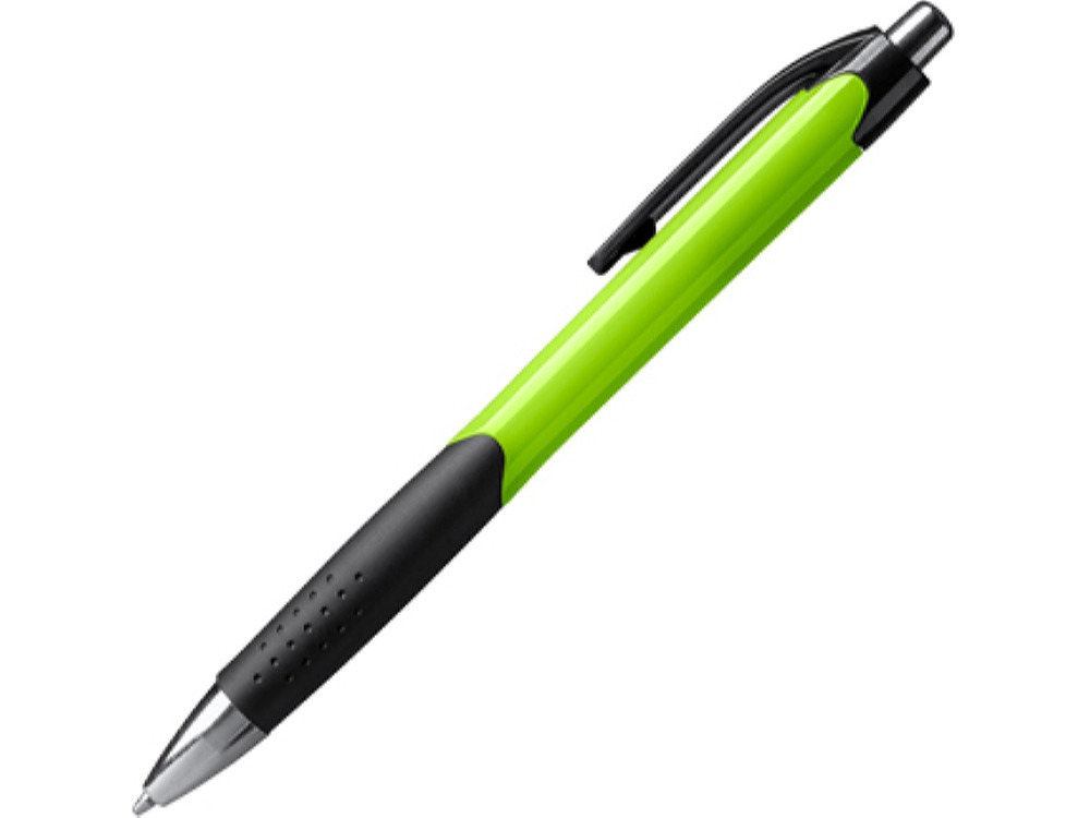 Ручка пластиковая шариковая DANTE, черный/зеленое яблоко - фото 1 - id-p111820429