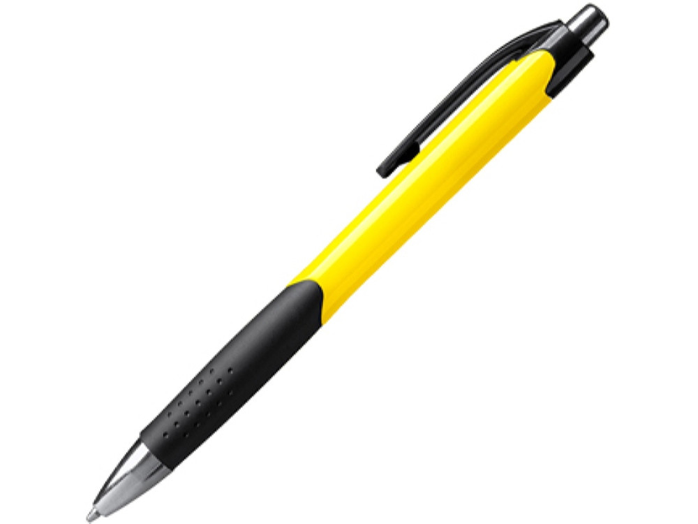Ручка пластиковая шариковая DANTE, черный/желтый - фото 1 - id-p111820432