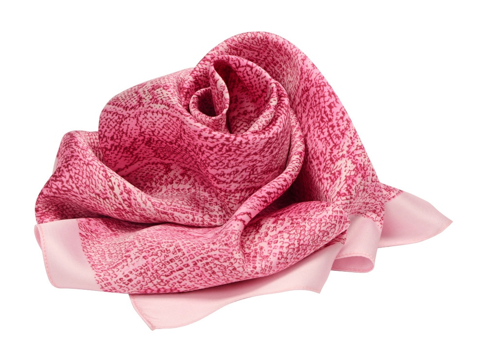 Платок розовый 500*515 мм в подарочном мешке - фото 2 - id-p111790444