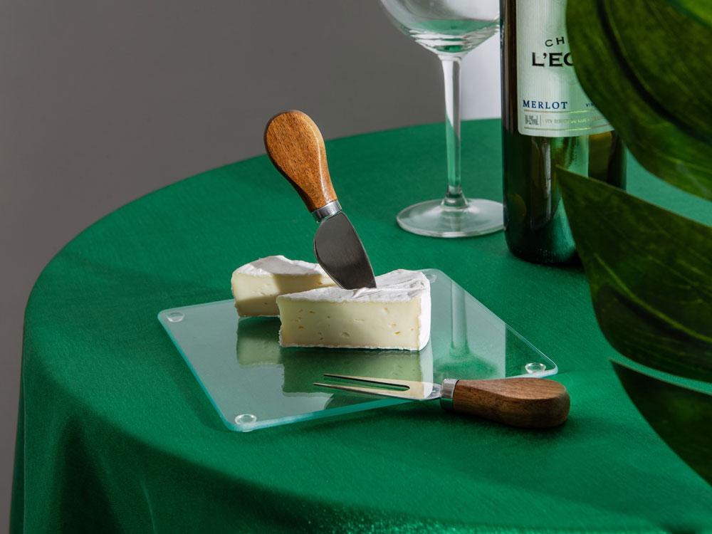 Набор для сыра Dorblue из стеклянной доски и вилки с ножом - фото 9 - id-p111812460