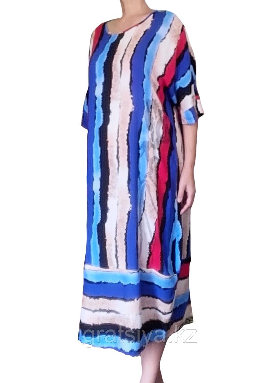Длинное Повседневное Платье Свободного Стиля Оверсайз - фото 1 - id-p111823093