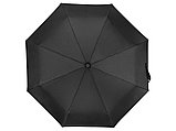 Зонт складной Cary, полуавтоматический, 3 сложения, с чехлом, черный, фото 6