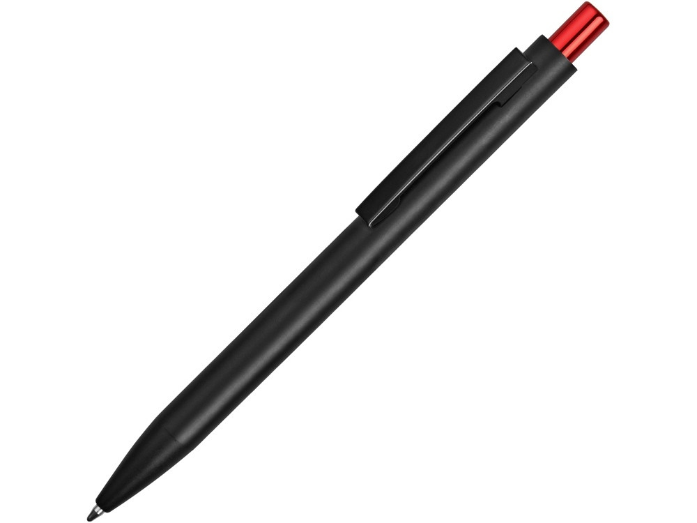 Ручка металлическая шариковая Blaze с цветным зеркальным слоем, черный/красный - фото 2 - id-p111789477