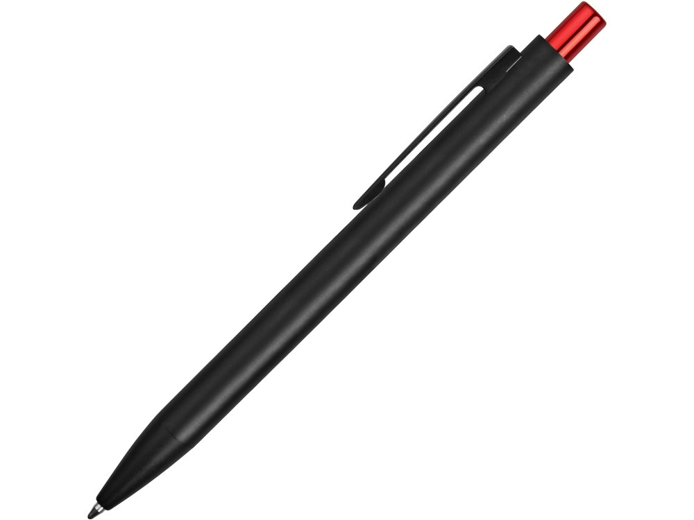 Ручка металлическая шариковая Blaze с цветным зеркальным слоем, черный/красный - фото 3 - id-p111789477